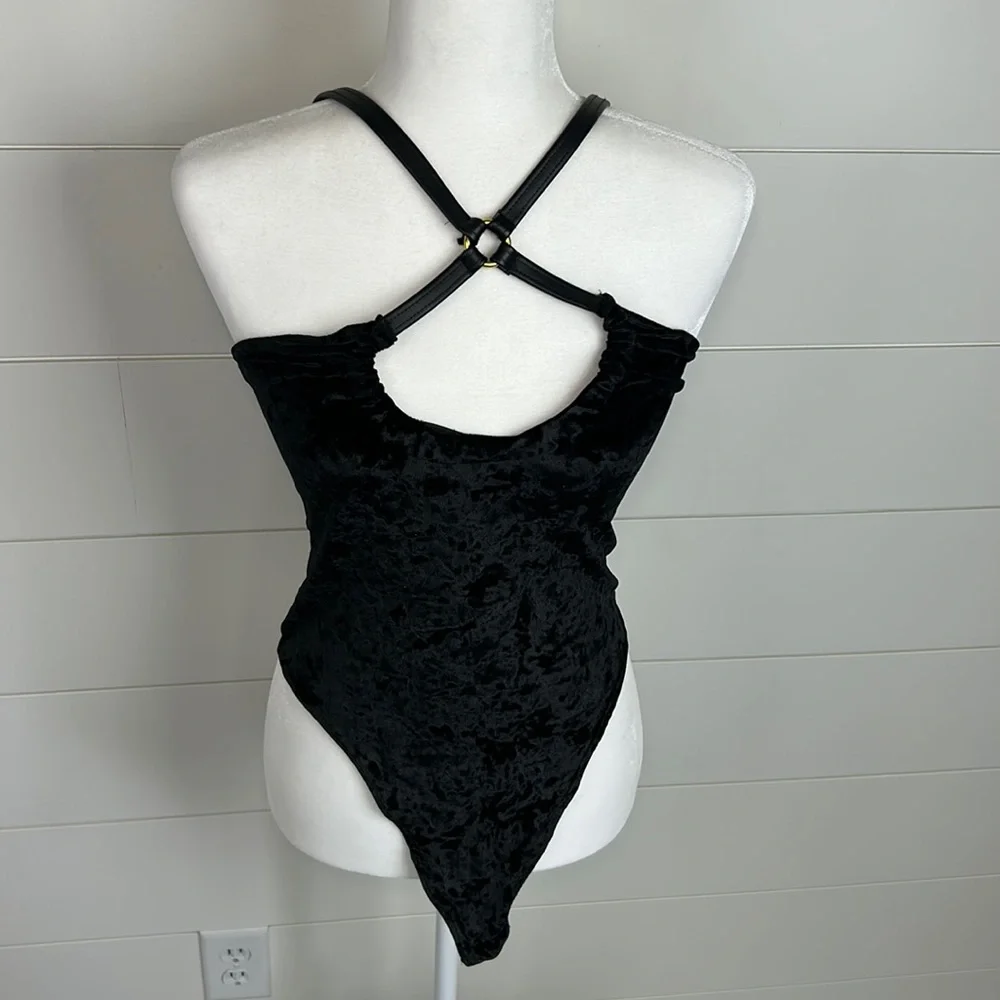 For Love & Lemons Skivvies Lula Bodysuit in Black Women’s Size Small S - Picture 3 of 13